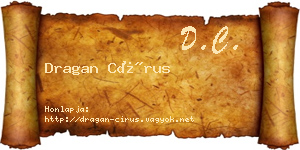 Dragan Círus névjegykártya
